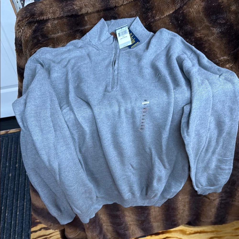 Ralph Lauren Gray Zip Up Sweater